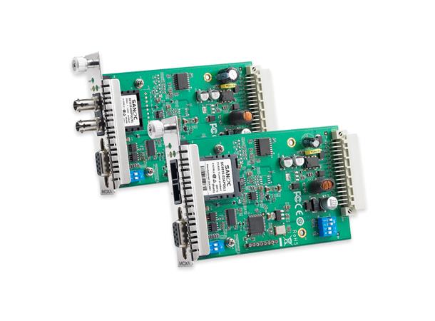 Moxa TCF-142-M-ST-RM RS-232/422/485 to Fiber Optic Converter. 